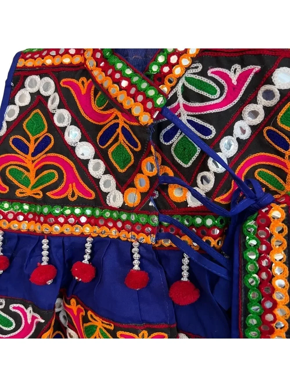NWOT Multicolor Boho Moroccan‎ Dress Mirrored Sequins Embroidered 2T